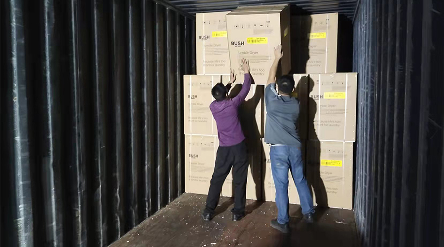 挑燈夜戰(zhàn)，順利完成客戶Argos的滾筒干衣機(jī)出貨