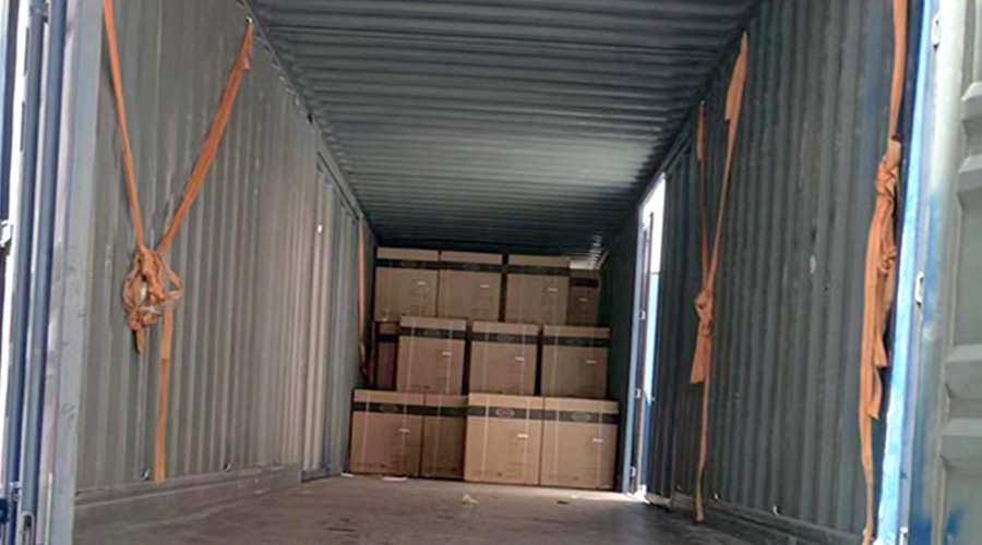 100臺(tái)12kg滾筒衣服烘干機(jī)裝柜完畢！順利出貨